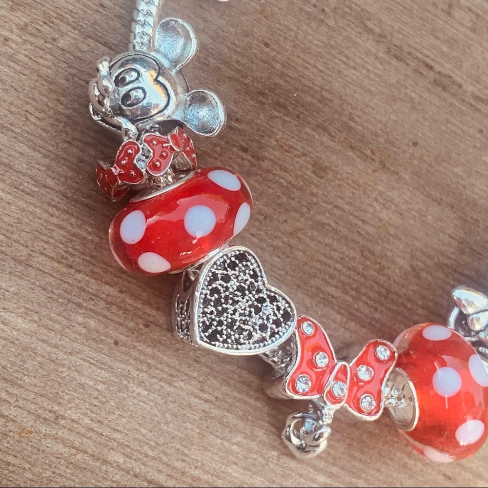 MICKEY & MINNIE KEY ♡ Charms GIFT  Bracelet - Picture 5 of 8